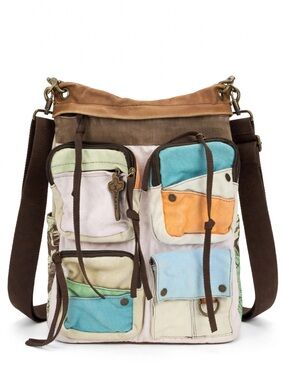 Macanna rare leather and canvas bag